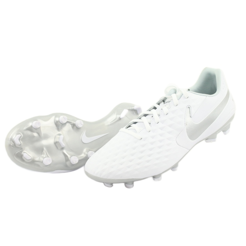 Nike Tiempo Legend 8 Academy FG / MG AT5292 100 chaussures de football blanc 3