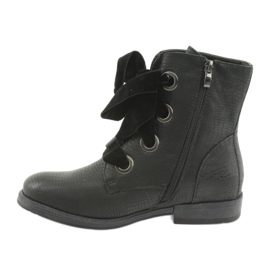 Bottines lacées noires HFN-5505 Noir le noir 2