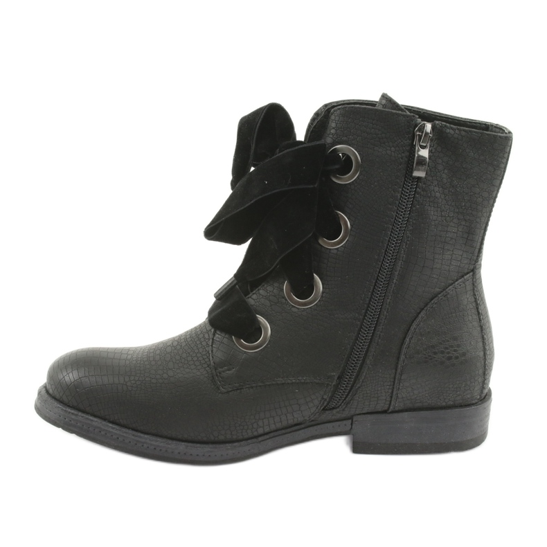 Bottines lacées noires HFN-5505 Noir 2