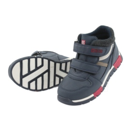 Chaussures de sport velcro Big Star 374065 bleu marine blanc rouge 5
