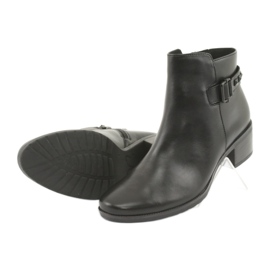 Caprice Bottes en cuir pour femmes avec goujons 25433 noir 4