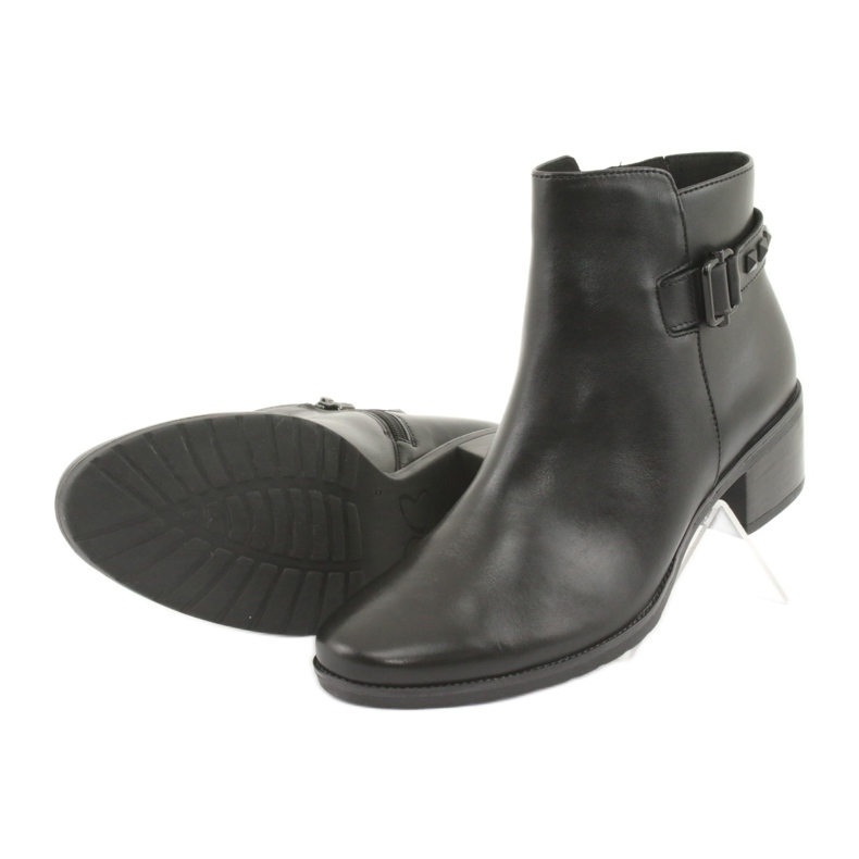 Caprice Bottes en cuir pour femmes avec goujons 25433 noir le noir 4