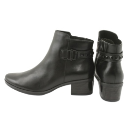 Caprice Bottes en cuir pour femmes avec goujons 25433 noir 5