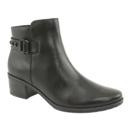 Caprice Bottes en cuir pour femmes avec goujons 25433 noir 1