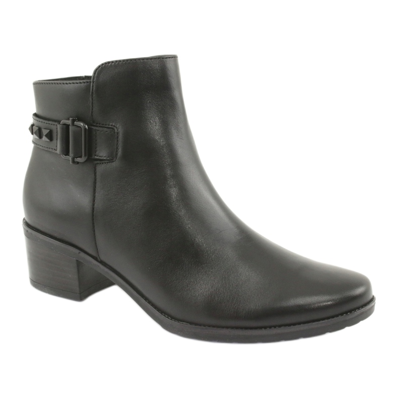 Caprice Bottes en cuir pour femmes avec goujons 25433 noir le noir 1