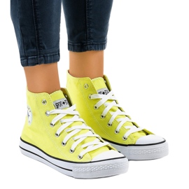 Baskets montantes classiques jaunes DTS8224-17 multicolore 1