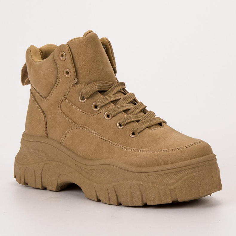 Kylie Chaussures à lacets sur la plate-forme brun 1