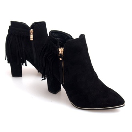 Bottes à Talons Hauts en Daim A989 Noir le noir 1