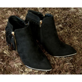 Bottes à Talons Hauts en Daim A989 Noir le noir 3