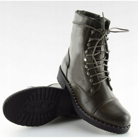 Boots vertes à clous B0-193 Vert 1