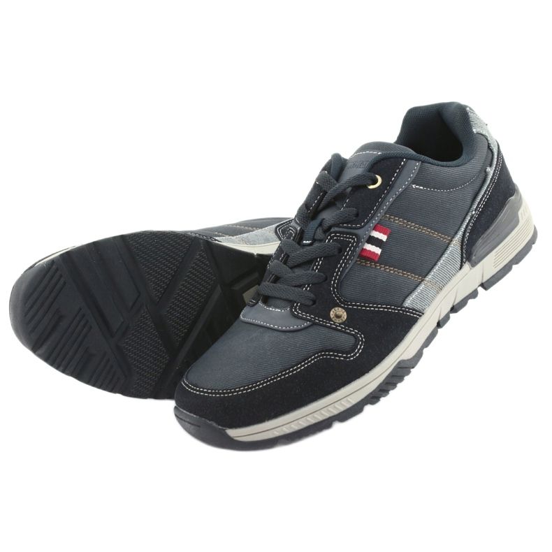 Chaussures de sport American Club AA08 bleu marine gris 4