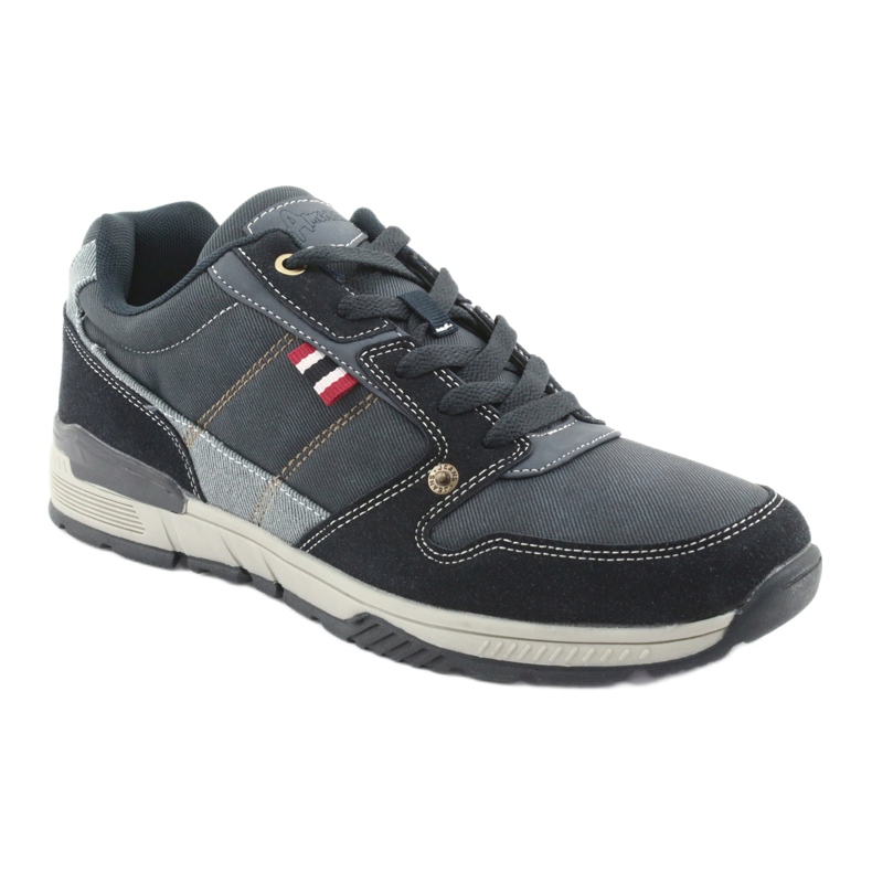Chaussures de sport American Club AA08 bleu marine gris 1