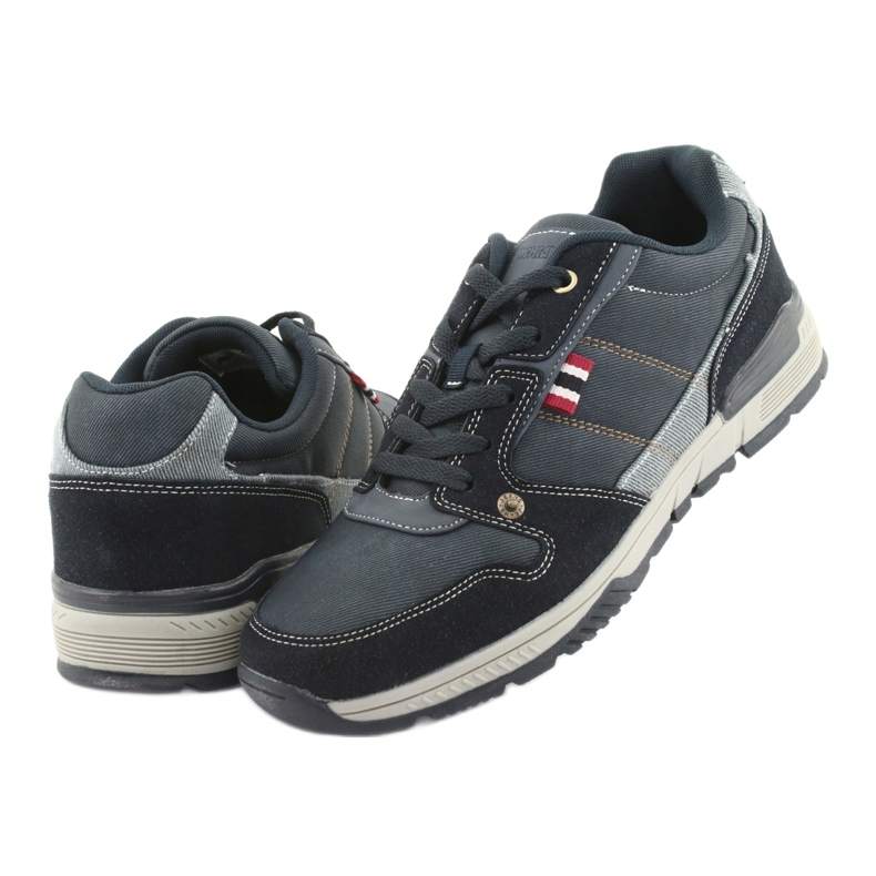 Chaussures de sport American Club AA08 bleu marine gris 3