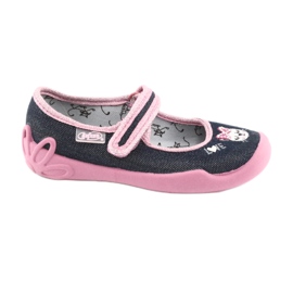 Chaussures enfant Befado 114X352 bleu marin rose 1
