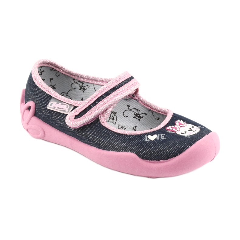 Chaussures enfant Befado 114X352 bleu marin rose 2