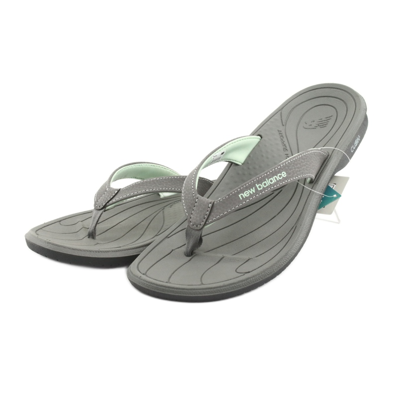 Tongs New Balance M W6091GR gris vert 7