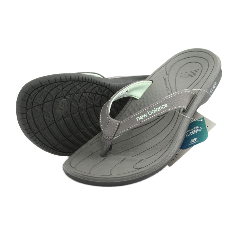 Tongs New Balance M W6091GR gris vert 9