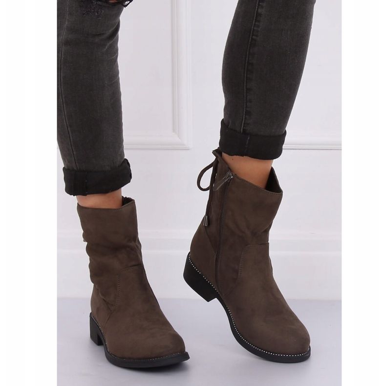 Boots femme vertes kaki 7378-PA Green 2