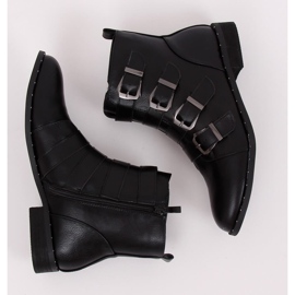 Bottes noires à boucles, noires 688-57 Noir 1