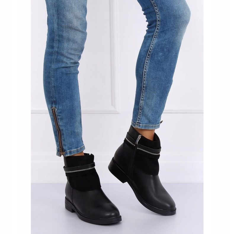 Bottines Chelsea noires pour femmes HFN-2276-2 Noir le noir 1 Bottines Chelsea noires pour femmes HFN-2276-2 Noir le noir 1