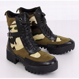 Bottines camouflage GLV003 Olive vert 4
