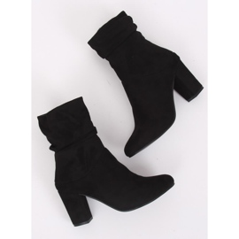 Noir FR-1186 Bottines noires à talons 1