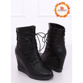 Noir HX301 Bottines compensées noires 1