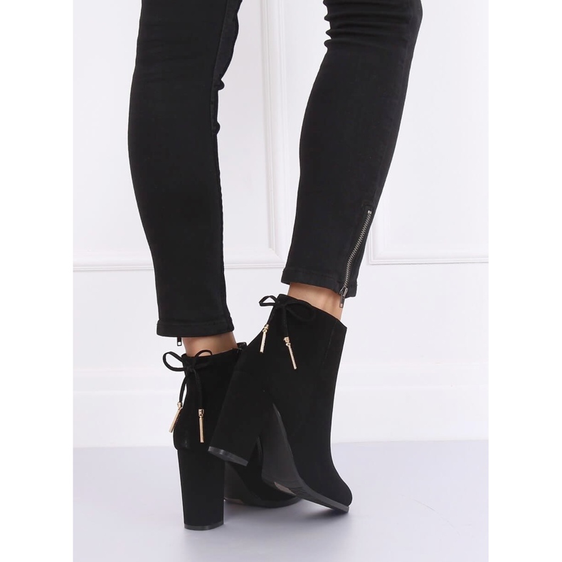 Bottines noires élégantes à talons NS055P Noir le noir 1