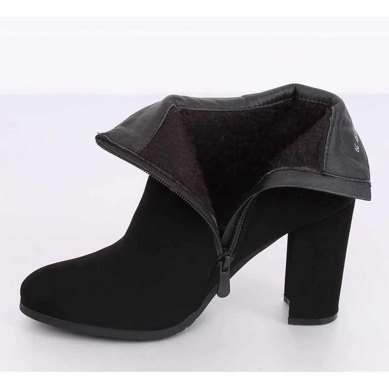 Bottines noires élégantes à talons NS055P Noir 2