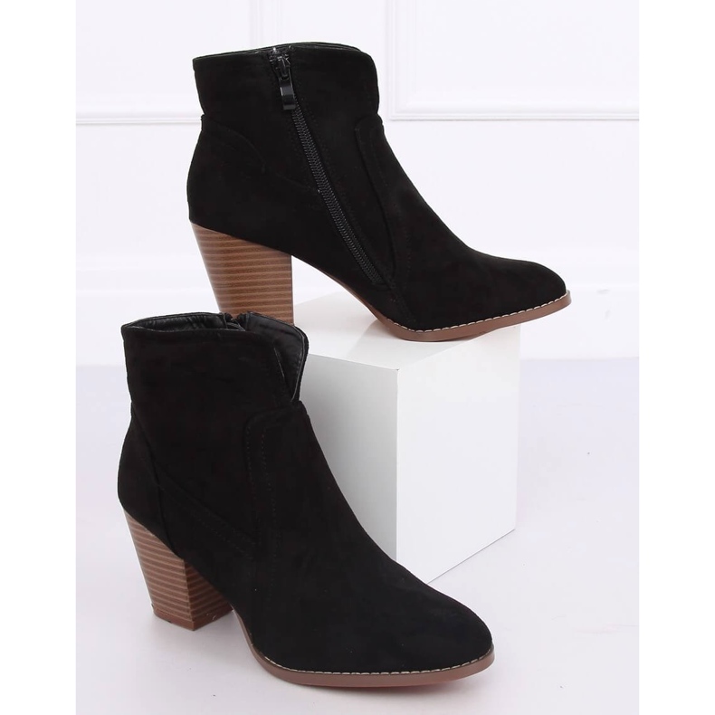 Bottines à talons noires YL96006 Noir 1