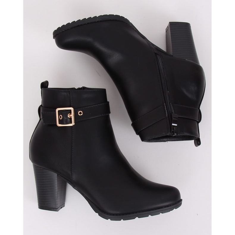 Bottines noires à talons F169 Noir 2