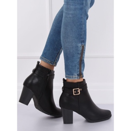 Bottines noires à talons F169 Noir le noir 1