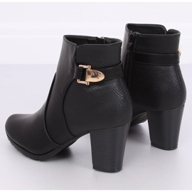 Bottines noires à talons F168 Noir 1