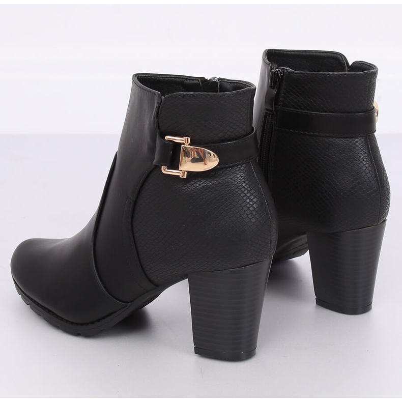 Bottines noires à talons F168 Noir 1