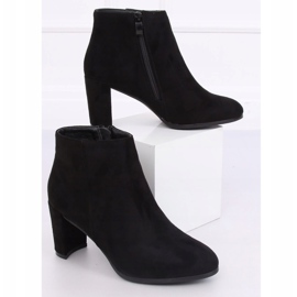 Bottines noires classiques à talons A6801 Noir 1