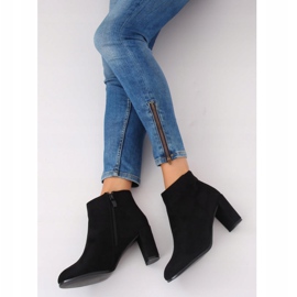 Bottines noires classiques à talons A6801 Noir 2