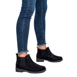 SHELOVET Bottines Jodhpur en daim noir le noir 3