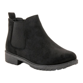 SHELOVET Bottines Jodhpur en daim noir le noir 4