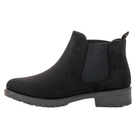 SHELOVET Bottines Jodhpur en daim noir le noir 1