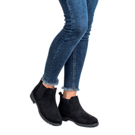 SHELOVET Bottines Jodhpur en daim noir le noir 2
