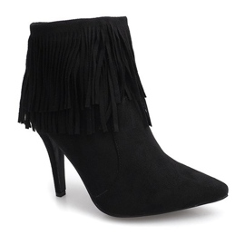 Bottines noires sur épingle Boho 99-95 Noir 1