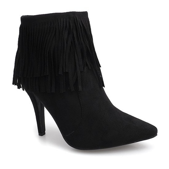 Bottines noires sur épingle Boho 99-95 Noir le noir 1