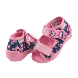 Chaussures enfant Befado jaune 242P094 bleu marine rose 3