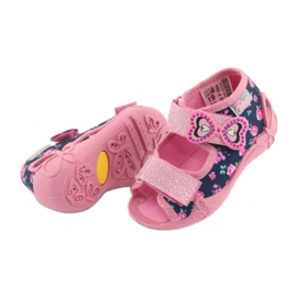 Chaussures enfant Befado jaune 242P094 bleu marine rose 4