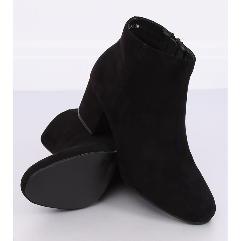 Bottines noires à talons YQ216P Noir 1