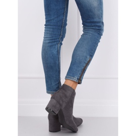 Gris Bottines grises à talons YQ216P Gris 2