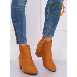 Bottines à talons miel YQ216P Jaune multicolore 1