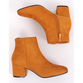 Bottines à talons miel YQ216P Jaune multicolore 4