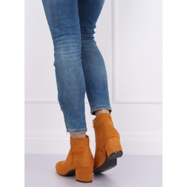 Bottines à talons miel YQ216P Jaune multicolore 2