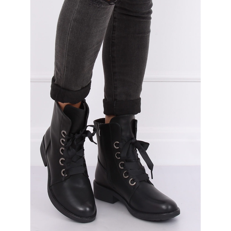 Bottines à lacets noir ZX2805 Noir 2